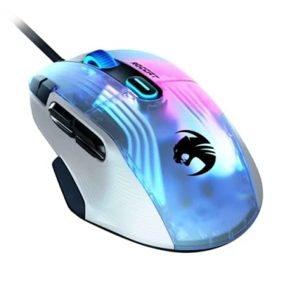 Abbildung von Roccat Kone XP PC USB Gaming Maus mit 3D AIMO RGB Beleuchtung, 19K DPI Optischer Sensor, 4D Krystal Scroll Wheel, Multi Button Design, kabelgebundene Computermaus Weiß