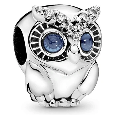 Abbildung von Pandora Sparkling OWL Charm, Damen, Größe: One Size, Sterling silver