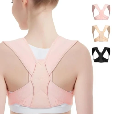 Abbildung von Rücken Geradehalter, Verstellbare Schultergurt Haltungskorrektur Damen für Clavicle Unterstützung und die Bereitstellung von Schmerzlinderung Nacken, Schulter oberen (L/XL)