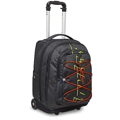 Abbildung von Invicta Trolley, Trolley New BUMP Active, Schwarz, Doppelfach mit Fronttasche, ausgestattete Innentasche, 75 mm Räder, Maxi Logo, Reise &amp; Freizeit, Jet Black, Taglia unica, Modern