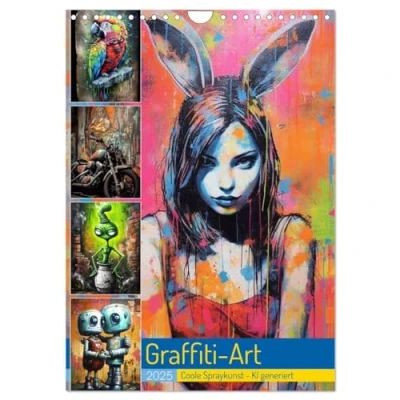 Abbildung von Graffiti Art (Wandkalender 2025 DIN A4 hoch), CALVENDO Monatskalender