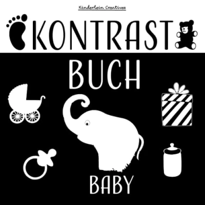 Abbildung von Kontrastbuch Baby: Ein Baby Buch ab 0 Monate zur Förderung der visuellen Fähigkeiten ihres Kindes.