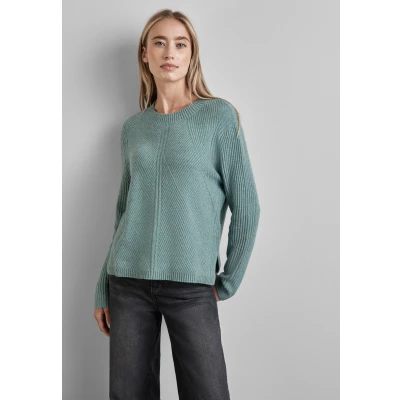 Abbildung von Street One Struktur Strickpullover, Damen, Größe: 42, Blau