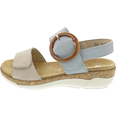 Abbildung von Remonte Riemchen Keilsandalette, Damen, Größe: 42, Beige Schuhe