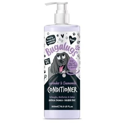 Abbildung von Bugalugs Fellpflege Lavendel &amp; Kamille Hunde Conditioner 500ml Vegan Parabenf, 500 ml, (1 St), pH neutral, Hundeshampoo, natürliche Formel,