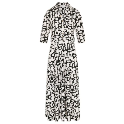 Abbildung von Morgan WITH Abstract Print Maxikleid, Damen, Größe: 36, Off white