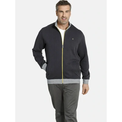 Abbildung von Charles Colby DUKE Finnleys Sweatjacke, Herren, Größe: 5XL, Dunkelgrau