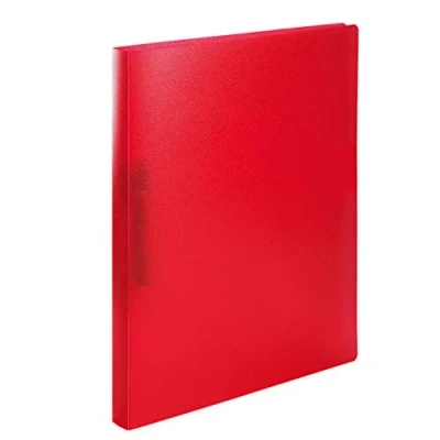 Abbildung von HERMA Ringbuch A4 Rot Transluzent, schmal, 2 Ringe, 25 mm breit, Ringordner aus Kunststoff mit Niederhalter für Kinder, Jungen und Mädchen