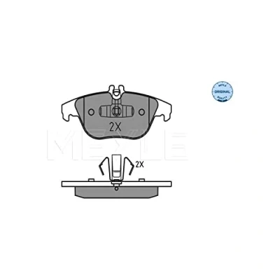 Abbildung von MEYLE 025 242 5418 Bremsbelagsatz ORIGINAL Quality Hinterachse für Verschleißwarnanzeiger vorbereitet mit Anti Quietsch Blech MERCEDES BENZ: GLK