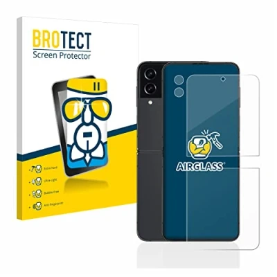 Abbildung von BROTECT Schutzglas für Samsung Galaxy Z Flip 4 (Display+Kamera) Schutzfolie Panzer Folie Glas [Extrem Kratzfest 9H, Anti Fingerprint,
