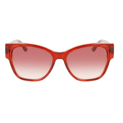 Abbildung von Karl Lagerfeld Damen KL6069S 805 Sonnenbrillen Plastik Orange Rot Schmetterling Schattiert