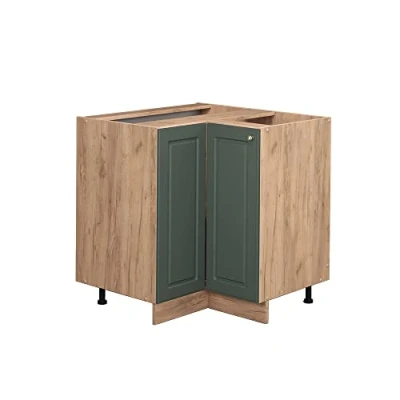 Abbildung von Vicco Eckunterschrank Fame Line, Grün Gold Landhaus/Eiche, 80.5 cm ohne Arbeitsplatte