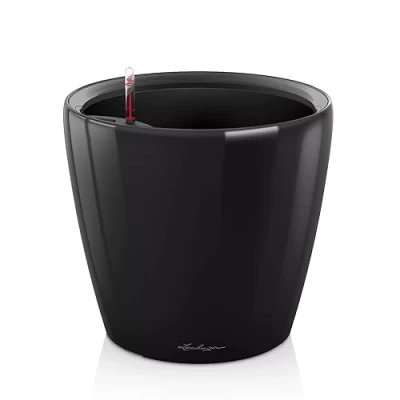 Abbildung von Lechuza Pflanztopf Classico LS 35 schwarz Hochglanz 16069
