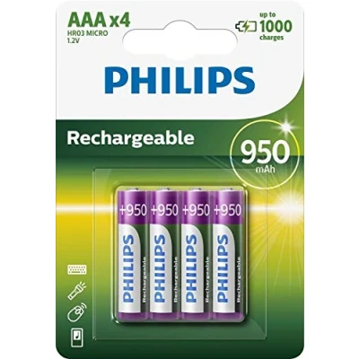 Abbildung von PHILIPS R03B4RTU10/10 Batteries and Lamps 42 x 10.5 44.5 mm, Set of 4