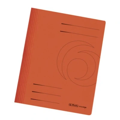 Abbildung von Herlitz 11037009 Schnellhefter A4 Karton gefaltet orange intensiv 10er Packung
