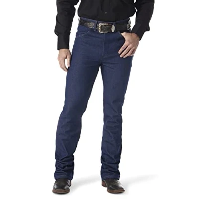 Abbildung von Wrangler Herren Western Bootcut Slim Jeans, Navy, 33W / 32L