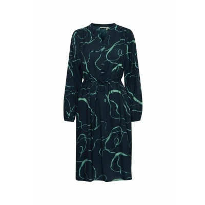 Abbildung von Fransa Blusenkleid, Damen, Größe: Large, Navy blazer aop ao e