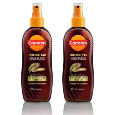 Abbildung von Carroten Intensive Tanning Oil LSF 0, 300 ml (2er Pack) Bräunungsbeschleuniger mit Karotten und Kokosnussöle Veganes Bräunungsöl Vitaminen A &amp; E