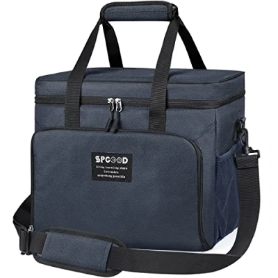 Abbildung von SPGOOD Kühltasche 20L/30L/40LThermotasche Picknicktasche Groß Isoliert Faltbar Gefriertasche Warmhaltetasche Lunchtasche Tiefkühltasche Cooler Bag Einkaufstasche für Strand/Picknick/BBQ (Blau 20L)