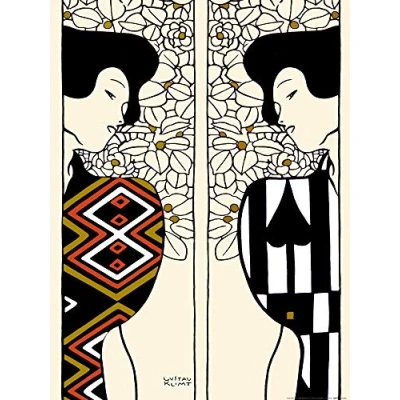 Abbildung von 1art1 Gustav Klimt Poster Zwei Silhouetten, 1912 Kunstdruck Bild 80x60 cm