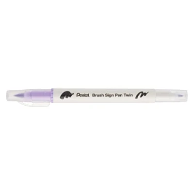 Abbildung von Pentel Brush Sign Pen Heliotrope Doppelspitze 10 Stück