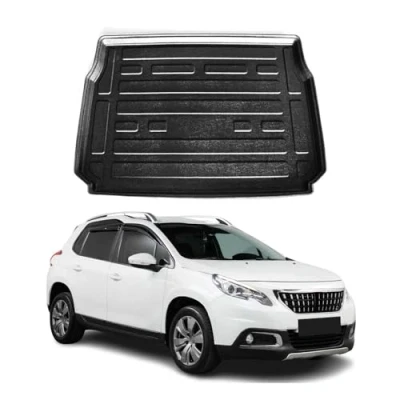 Abbildung von OMAC Kofferraumwanne Laderaumwanne kompatibel mit Peugeot 2008 2013 2024 Gummi TPE Schwarz