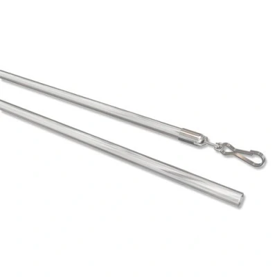 Abbildung von INTERDECO Schleuderstab/Gardinenstab (1 Stück) Glasklar aus Kunststoff für Gardinen/Vorhänge, Remo, 125 cm