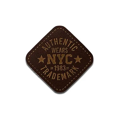 Abbildung von Mono Quick Aufnäher Bügelbild, Aufbügler, Applikationen, Patches, Flicken, zum aufbügeln, Polyester, Leder Authentic Wears NYC Größe: 3 x cm