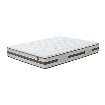 Abbildung von Kuo Dream Eco Natur Matratze 100% Spanisch, Oeko TEX Taschenfederkern, Baumwolle Bamboo Lendenwirbelstütze Latex, Ganzjährig, Beige, 150x190 cm