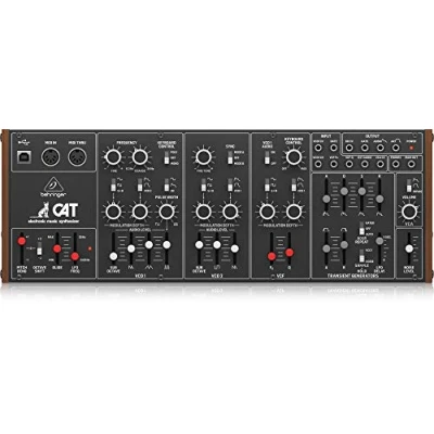 Abbildung von Behringer CAT Legendärer paraphonischer Analog Synthesizer mit zwei VCOs, 4 mischbaren Wellenformen, externem Signalprozessor, 16 stimmiger Poly Chain und Eurorack Format