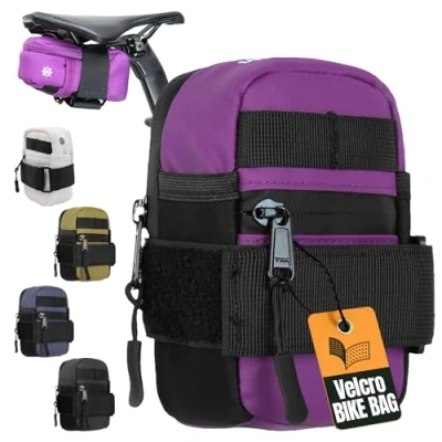 Abbildung von Lumiere &amp; Co. Fahrradsitztasche, Rennrad Satteltasche, Fahrrad Untersitztasche, Fahrradtasche für Fahrräder, Fahrradtaschen (Purple)