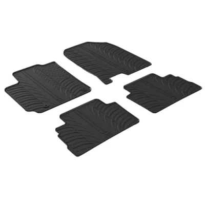 Abbildung von Gledring 0209 Fußmattensatz Gummi vorne und hinten 4 schwarz 750mm 550mm HYUNDAI: Kona SUV