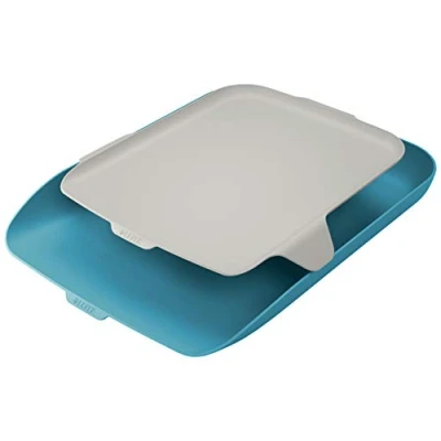 Abbildung von Leitz A4 Briefkorb mit Organiser, Sanftes Blau, Cosy Serie, 52590061