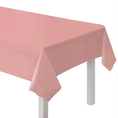 Abbildung von amscan 9915405 201 Umweltfreundliche, Wiederverwendbare Kunststoff Tischdecke, 2,74 m, Hellrosa