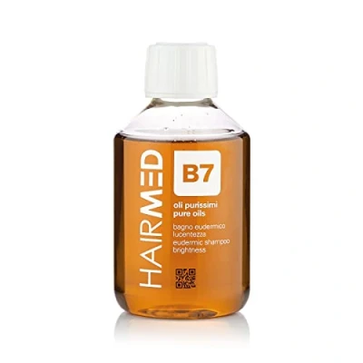 Abbildung von HAIRMED B7 Shampoo mit Argan, Macadamia und Jojoba gibt gefärbtem geschädigtem Haar seinen Glanz zurück 200 ml