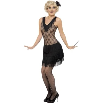 Abbildung von Smiffys Kostüm 20er Jahre Swing Kleid schwarz, Die Goldenen 20er: Cocktailkleid in der richtigen Mischung aus frech u