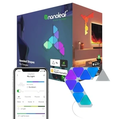 Abbildung von Nanoleaf Dekolicht Shapes Triangles Mini Starter Kit 9PK, LED fest integriert, 9 PK, Modulares Stecksystem, Smarte Technologie