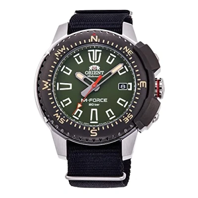 Abbildung von Orient Herren Analog Automatik Uhr mit Nylon Armband RA AC0N03E10B