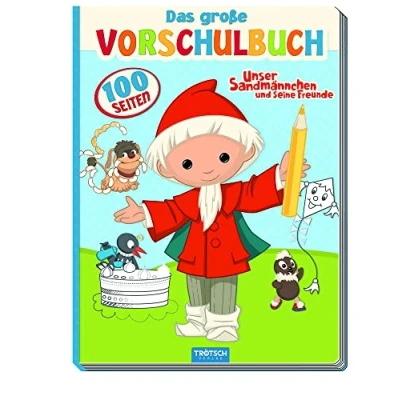 Abbildung von Vorschulbuch &quot;Unser Sandmännchen&quot;, Pitti, Pittiplatsch, Sandmann, Moppi, Schnatterinchen, Zeichenheft, Übungsbuch: Malbuch