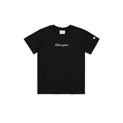 Abbildung von Champion Graphic Crewneck WITH Large LOGO Tshirt print für Kinder, Größe: 114/119, Black