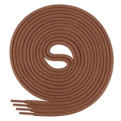 Abbildung von Di Ficchiano Schnürsenkel rund, Rundsenkel für Business und Lederschuhe, reißfester Allroundsenkel, ø 3mm Farbe Hellbraun Länge 130cm