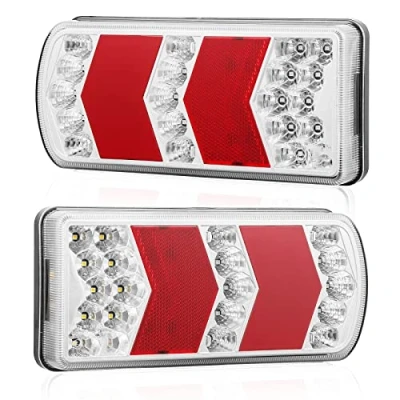Abbildung von DARKGUARD Rückleuchten Satz für Anhänger Led 12/24V, 7Funktion 2pcs Rücklicht mit E4 Prüfzeichen Wasserdicht Heckleuchten Anhängerbeleuchtung Wohnwagen KFZ PKW