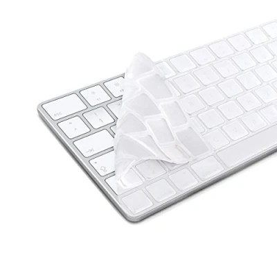 Abbildung von kwmobile Silikon Tastaturschutz für Apple Magic Keyboard QWERTZ Cover Abdeckung Transparent