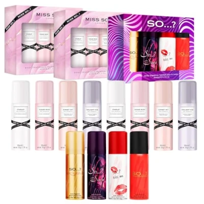 Abbildung von So…? Miss &amp; Galore Damen Parfum Körperspray Geschenkset (4x50ml) 3er Pack