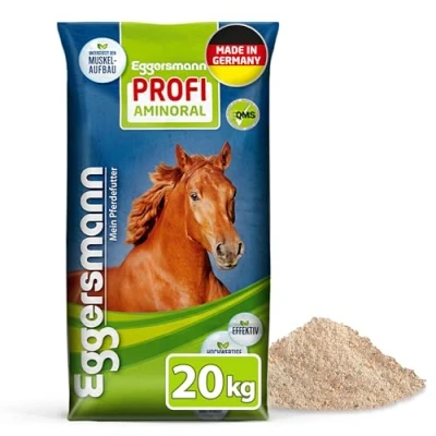 Abbildung von Eggersmann Mein Pferdefutter Profi Aminoral 20 kg Konzentrat mit essentiellen Aminosäuren Unterstützt den Muskelaufbau, die Rittigkeit &amp; Ausdauer Ergänzungsfuttermittel ideal für Sportpferde