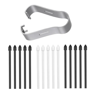 Abbildung von [15 Stück] Ersatzspitzen für Samsung S Pen, Stift Stylus Spitze Kit Galaxy Tab S9 FE+ Plus/S9+ Plus/S9 FE/S9/S9 Ultra/S6 Lite/S7 FE/S10 Ultra/S10+ Plus Berühren Tips Nibs, Schwarz+Weiß