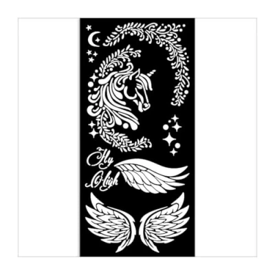 Abbildung von Thick stencil cm 12X25 Wonderland unicorn