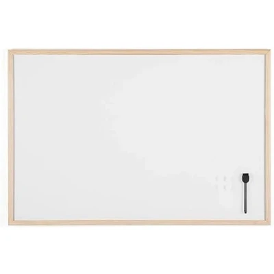 Abbildung von Bi Office Budget Whiteboard mit Holzrahmen, magnetisch, 5 Größen wählbar, 90 x 60 cm