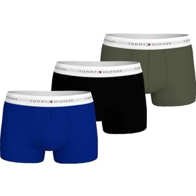 Abbildung von Tommy Hilfiger Trunk 3 PACK Panties, Herren, Größe: Large, Wedge blue/black/utility olive
