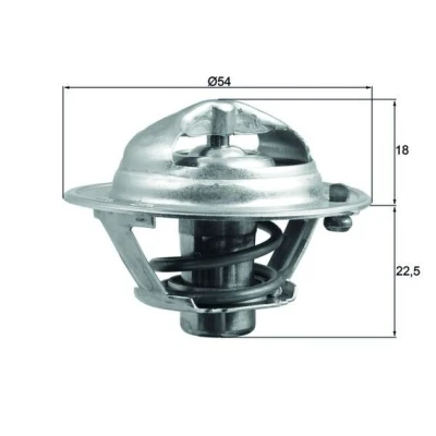 Abbildung von MAHLE ORIGINAL TX 166 90D Kühlwasserthermostat 90 54 mit Dichtung HYUNDAI: i40 Kombi, i30 II Schrägheck, I KIA: RIO 3